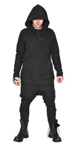 bluza unisex AMENOMEN BLACK KANGAROO, z kapturem