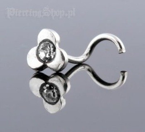 KOLCZYK DO NOSA TRZYKROTKA Z OCZKIEM