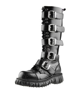 glany NEVERMIND - CZARNE (20 dziurek + 5 klamer + suwaki) polerowane