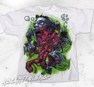 koszulka dla dzieci BLACK ICON - PIRANHA ATTACK white (JICON057WHT)