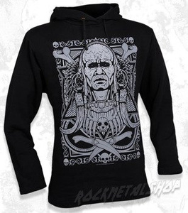 bluza BLACK ICON - TRIBAL WARRIOR czarna z kapturem