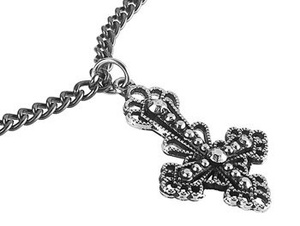 wisior + łańcuch ODWRÓCONY KRZYŻ