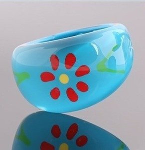 pierścień FLORAL niebieski