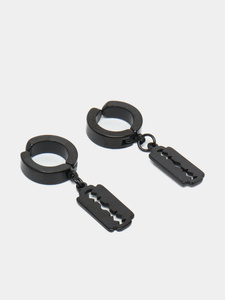 nausznica/kolczyki RAZOR BLADE, black