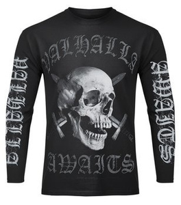 longsleeve VICTORY OR VALHALLA - SKULL