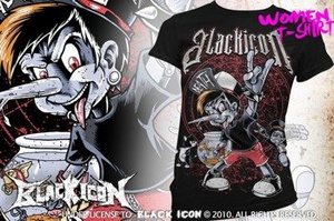 bluzka damska BLACK ICON - PINOCHIO (DICON114 BLACK)