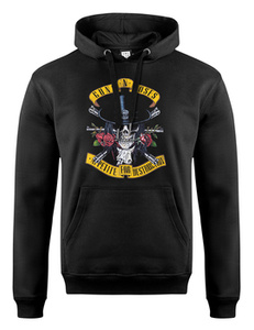 bluza GUNS N' ROSES - TOP HAT SKULL, z kapturem
