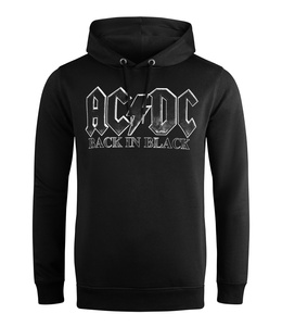 bluza AC/DC - BACK IN BLACK, AMPLIFIED z kapturem