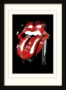 obraz w ramie ROLLING STONES - GRAFFITI LIPS