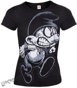 bluzka damska BLACK ICON - SMURF (DICON142 BLACK)
