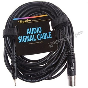 przewód mikrofonowy BOSTON: XLR - MAŁY JACK STEREO (3.5mm) / 9m