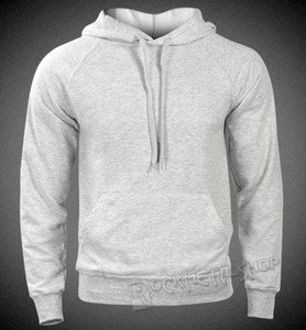 bluza FRUIT OF THE LOOM - HEATHER GREY bez nadruku, kangurka z kapturem