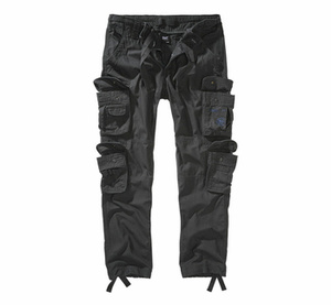 spodnie bojówki PURE SLIM FIT TROUSERS anthrazit