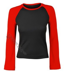 bluzka damska CZARNO / CZERWONA