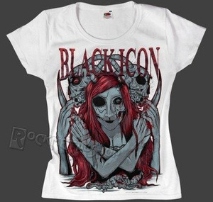 bluzka damska BLACK ICON - MY BRAIN MY SKULL (DICON054 WHITE)