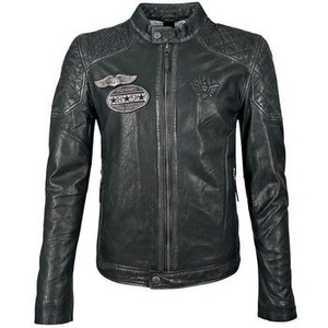 kurtka skórzana GBHAGAN SF LAVEG, anthracite