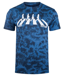 koszulka  THE BEATLES -  ABBEY ROAD CROSSING, barwiona