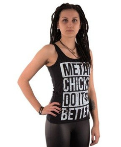 bluzka damska METAL CHICKS DO IT BETTER - METAL CHICKS, na ramiączka