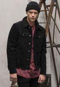 kurtka SHERPA CORDUROY JACKET black