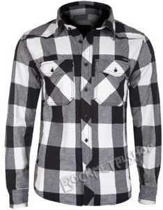 koszula CHECKSHIRT - WHITE BLACK