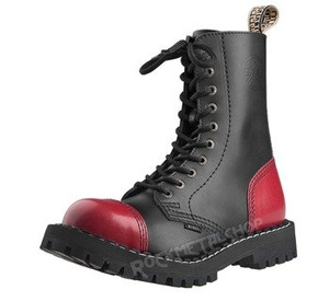 glany STEEL - FULL RED (nos+pięta) / BLACK (10-dziurkowe)
