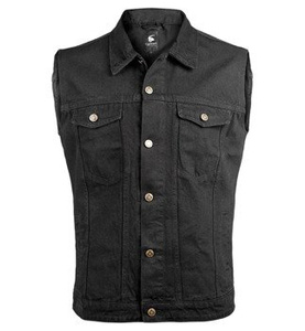 kamizelka DENIM VEST black jeansowa