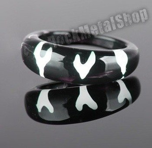 pierścień PATTERNS czarny