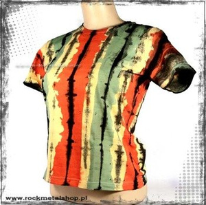 bluzka damska BLACK RED GREEN YELLOW barwiona