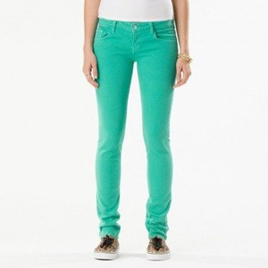 spodnie damskie VANS - SKINNY DENIM SEA GREEN CHEET