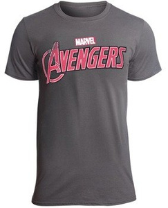 koszulka THE AVENGERS - DISTRESSED LOGO szara