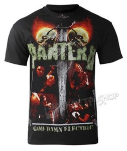 koszulka PANTERA - LIGHTNING SKULLS