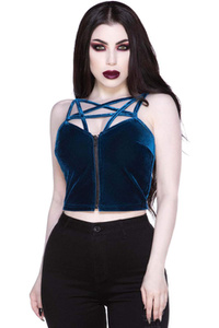 top damski KILLSTAR - LOST IN SIN (SAPPHIRE)