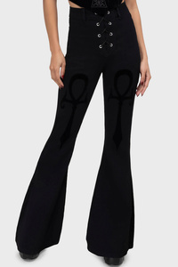 spodnie dzwony KILLSTAR - UMBRAL LOCK