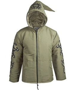 kurtka HEXAGON - TRIBAL z kapturem, oliwkowa