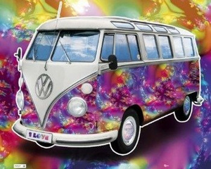 plakat VW CALIFORNIAN CAMPER - LOVE