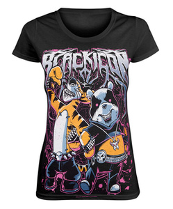 bluzka damska BLACK ICON - BLACK METAL MASCOT (DICON041 BLACK)