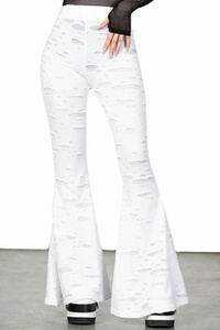 spodnie damskie KILLSTAR - BITER (WHITE)