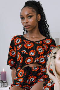 bluzka piżamowa KILLSTAR - GLOOM GARDEN