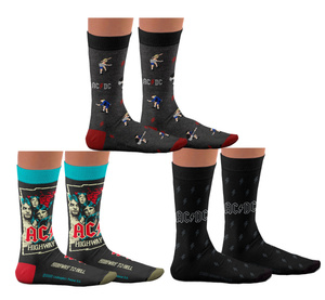 skarpetki AC/DC box - zestaw 3 par