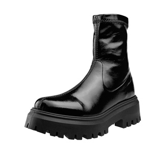 botki damskie ALTERCORE czarne (MORRIGAN BLACK PATENT)