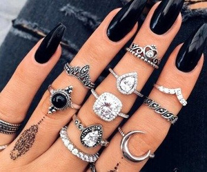 pierścionek PUNK GOTHIC, zestaw 10 szt