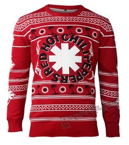 sweter świąteczny RED HOT CHILI PEPPERS - PALM TREES UGLY XMAS SWEATER