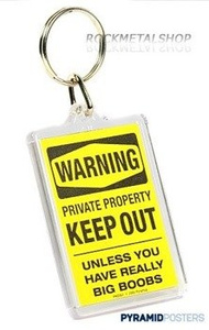 brelok do kluczy WARNING SIGN - BOOBS (PK0351)