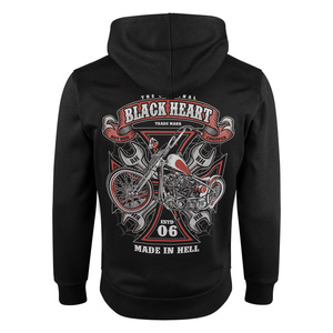 bluza BLACK HEART - WRENCH CHOPPER, rozpinana z kapturem