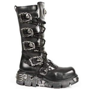 buty NEW ROCK ITALI Y NOMADA NEGRO, REACTOR NEGRO TOBERAS OR [M.402 - C10]