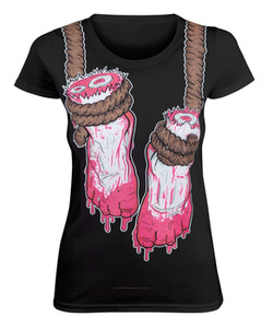 bluzka damska BLACK ICON - FEET (DICON104 BLACK)