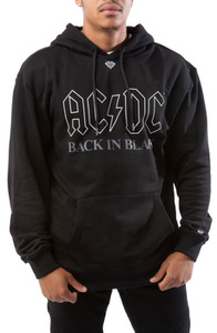 bluza AC/DC - BACK IN BLACK, kangurka z kapturem