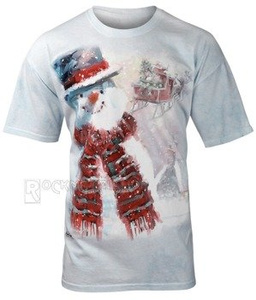 koszulka THE MOUNTAIN - HAPPY SNOWMAN, barwiona