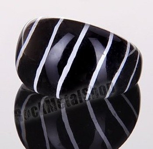 pierścień STRIPES czarny