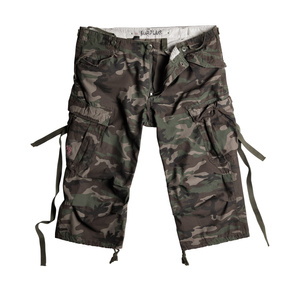 spodnie bojówki krótkie 3/4 Engineer Vintage - woodland gewaschen